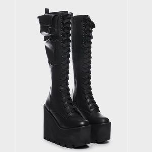 CURRENT MOOD Obsidian Pocket Platform Boots